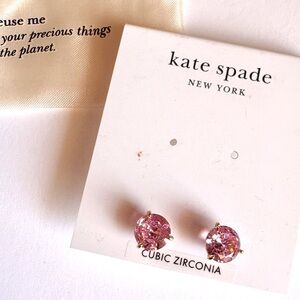 Kate Spade Pink Cubic Zirconia Rise & Shine Earrings NWT